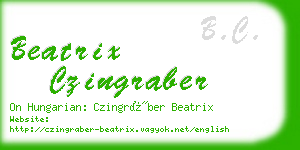 beatrix czingraber business card